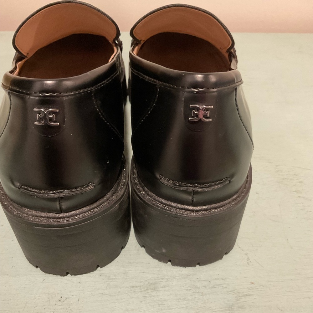 Sam Edelman New Platform Leather Loafers With Gold Details Size 10 - Picture 5 of 7